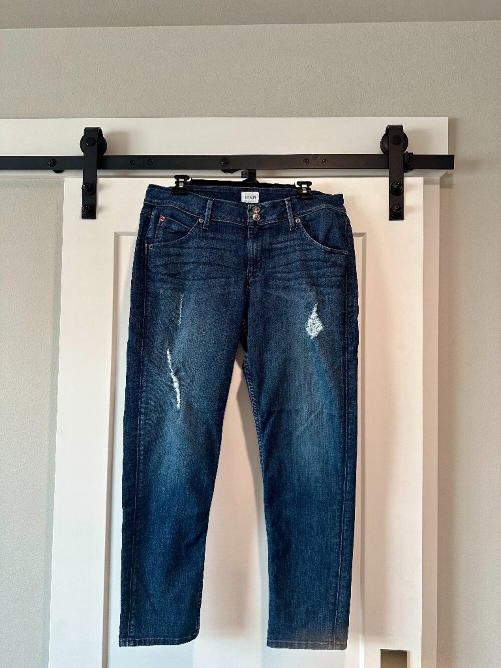 Hudson Collin Mid Rise Flap Pocket Skinny Ankle Jeans Size 32
